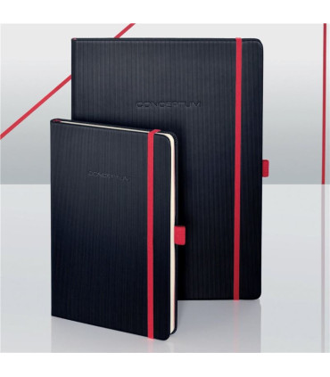 Záznamní kniha Sigel Conceptum - Hardcover, A5, linkovaná, černo-červená