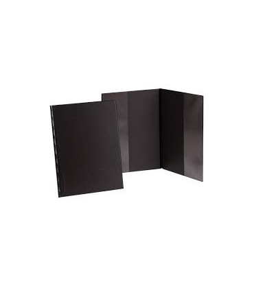 Uzavíratelné desky SPORO - A4, boční plastové kapsy, černé