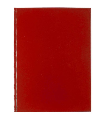 Uzavíratelné desky SPORO - A4, boční plastové kapsy, červené