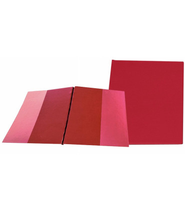 Uzavíratelné desky SPORO - A4, boční plastové kapsy, červené