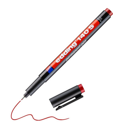 Popisovač na fólie Edding 140 S - červený, 0,3 mm