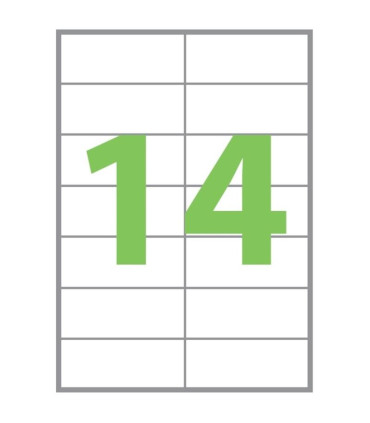 Univerzální etikety Q-Connect - bílé, 105 x 42,3 mm, 1 400 ks