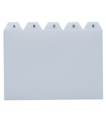 Rozlišovače do kartoték A6 - PVC, potištěné A-Z, 25-dílné, šedé