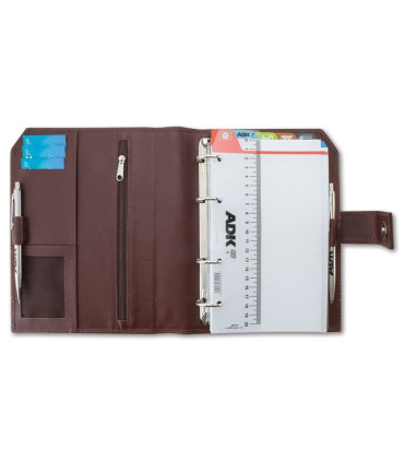 Diář ADK Classic - A5, denní, kožený, hnědý, rok 2025