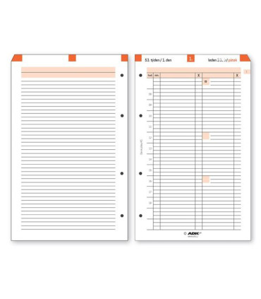 Diář ADK Classic - A5, denní, kožený, hnědý, rok 2025