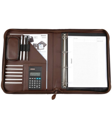 Konferenční desky A4 s kalkulačkou VITERBO, hnědé (30053)