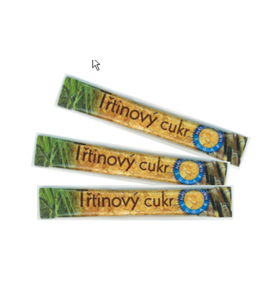 Třtinový cukr v roličkách, 450 x 4 g