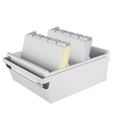 Kartotéka HAN A4 - s víkem, šedá, na šířku, počet karet 1300