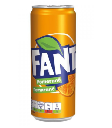 Fanta pomeranč - plech, 24x 0,33 l