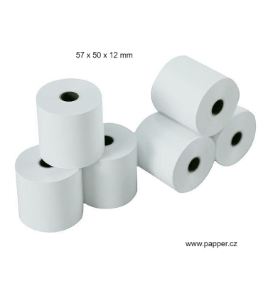Termokotoučky - 57 x 50 x 12 mm, návin 27 m, 48 g/m2, 10 ks
