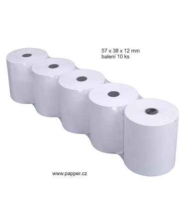 Termokotoučky - 57 x 38 x 12 mm, návin 15 m, 48 g/m2, 10 ks