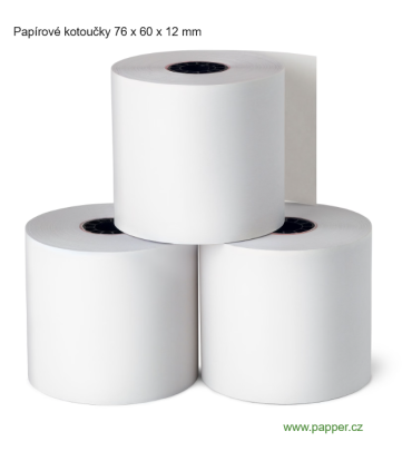 Papírové kotoučky - 76 x 60 x 12 mm, 1+1, 10 ks