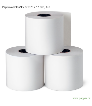 Papírové kotoučky - 57 x 70 x 17 mm, 1+0, 10 ks
