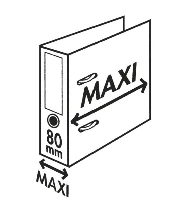 Pákový pořadač MAXI Esselte No. 1 - A4+, šíře hřbetu 8 cm, šedý