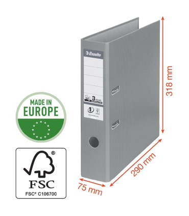 Pákový pořadač Esselte No.1 - A4, šíře hřbetu 7,5 cm fialový