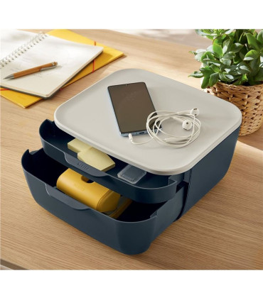 Zásuvkový box Leitz Cosy - dvouzásuvkový, sametově šedá