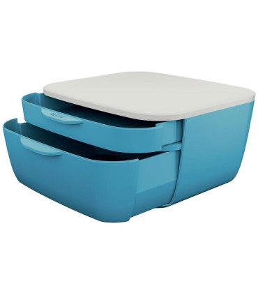 Zásuvkový box Leitz Cosy - dvouzásuvkový, klidná modrá