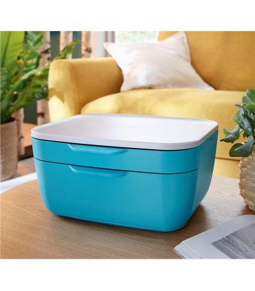 Zásuvkový box Leitz Cosy - dvouzásuvkový, klidná modrá