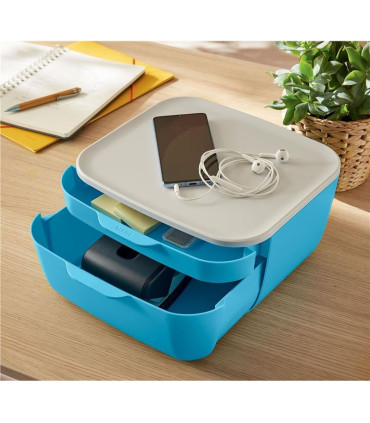 Zásuvkový box Leitz Cosy - dvouzásuvkový, klidná modrá