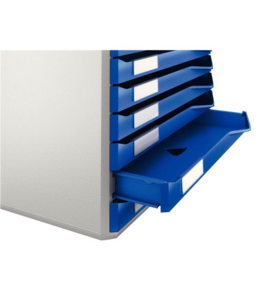 Zásuvkový box Leitz - 10 zásuvek, modrý/šedý