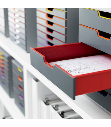 Zásuvkový box VARICOLOR 5 - 5 barevných zásuvek, šedý