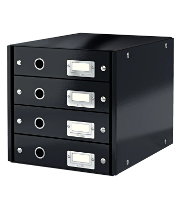 Zásuvkový box Leitz Click&Store WOW - 4 zásuvky, černý