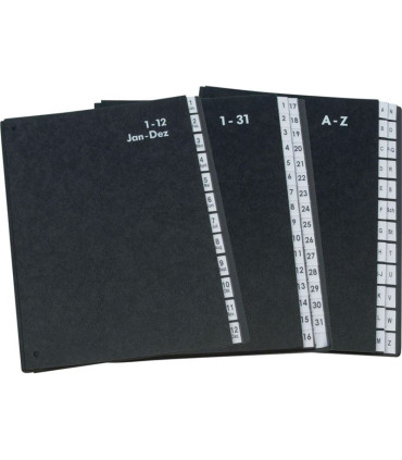 Třídicí kniha Q-Connect - A4, 1-12, černá