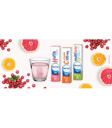 Šumivé vitamíny Revital - multivitamín, 20 tablet