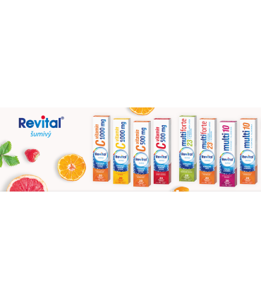 Šumivé vitamíny Revital - multivitamín, 20 tablet