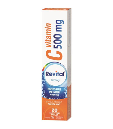 Šumivé vitamíny Revital - vitamín C 500 mg, 20 tablet