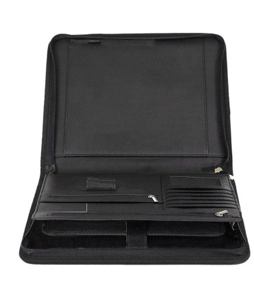 Obchodní kožené konferenční desky se zipem A4 a blokem