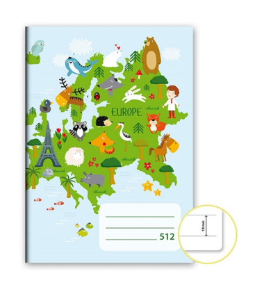 Sešit č. 512 - A5, 10 listů, linka 16 mm