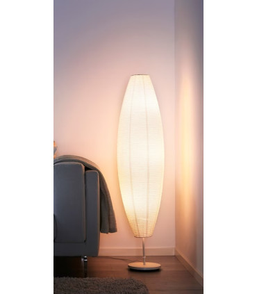 Stojací lampa, ovál bílá