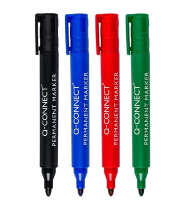 Permanentní popisovač Q-Connect - kulatý hrot, plast, černý