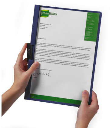 Zakládací desky s klipem Durable Duraclip - A4, kapacita 60 listů, černé