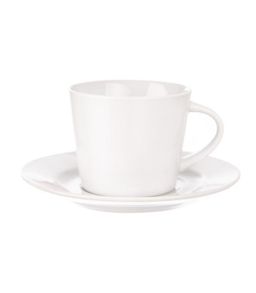 Porcelánový hrnek Orion - s podšálkem, bílý, 180 ml, sada 6 ks