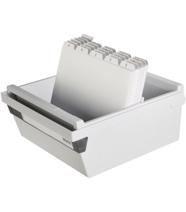 Kartotéka HAN A5 - s víkem, 235 x 190 x 250 mm, na šířku, světle šedá