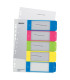 Plastové rozlišovače Leitz WOW - A4+, barevný, sada 1-5