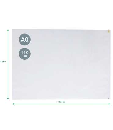 Obal na stavební plány A0 se zipovým uzávěrem, 900 x 1280 mm, 110 mic