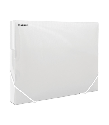 Box na spisy s gumičkou Donau - A4, transparentní, 3 cm