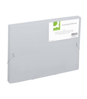 Box na spisy s gumičkou Q-Connect - A4, transparentně mléčný, 2,5 cm