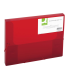 Box na spisy s gumičkou Q-Connect - A4, transparentně červený, 2,5 cm