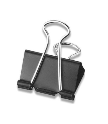 Kovové klipy Q-Connect - 19 mm, černé, 10 ks