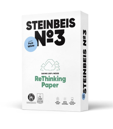 Recyklovaný papír Steinbeis Nr.3 Pure White A3 - 80 g/m2, CIE 110, 500 listů