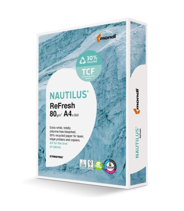 Recyklovaný papír Nautilus ReFresh A4 - 80 g/m2, CIE 161, 500 listů