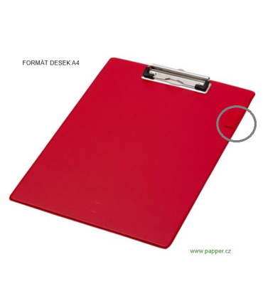 Psací podložka s klipem Q-Connect - A4, červená