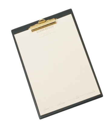 Psací podložka s klipem - A4, kapacita 25 listů, černá