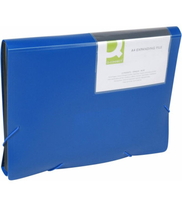 Aktovka s přihrádkami Q-Connect - A4, modrá, 13 přihrádek