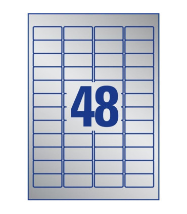 Velmi odolné etikety stříbrné, 45,7x21,2 mm, 960 ks