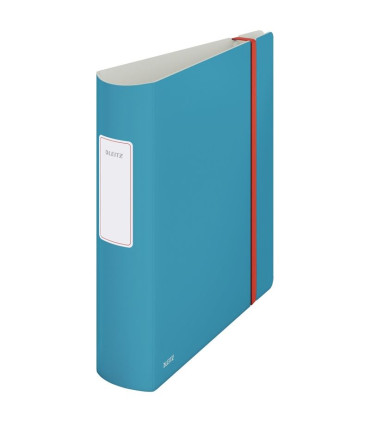 Pákový pořadač Leitz Cosy 180° - A4, celoplastový, šíře hřbetu 8,2 cm, modrý